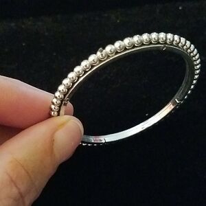 Silver Color Resin Plastic 5 inch Bracelet